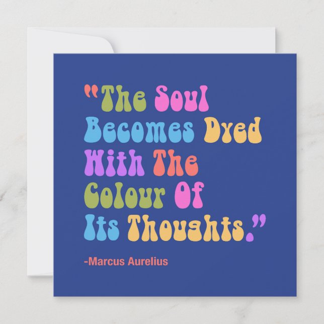 Marcus Aurelius Thoughts Colour Our Soul (Front)