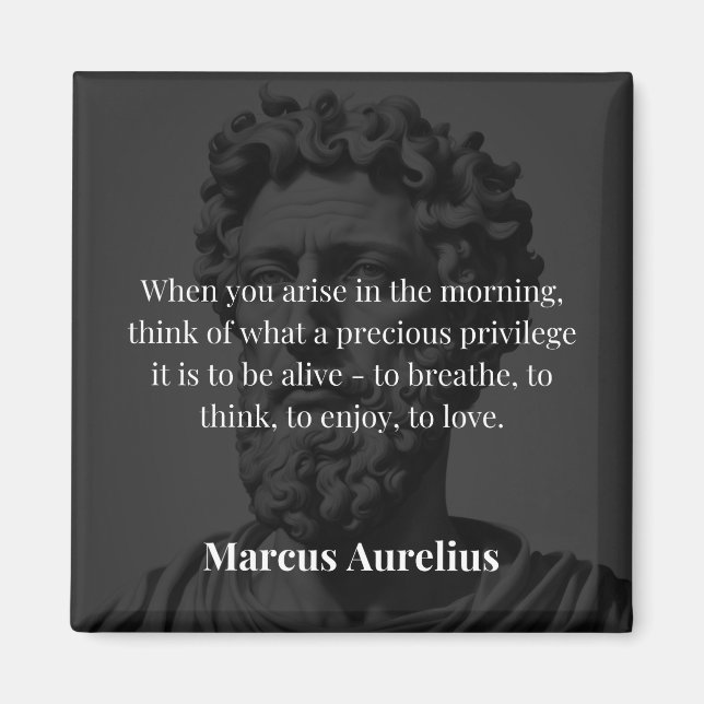 Marcus Aurelius's Morning Reflection: Gratitude fo Magnet (Front)