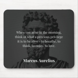 Marcus Aurelius's Morning Reflection: Gratitude fo Mouse Pad