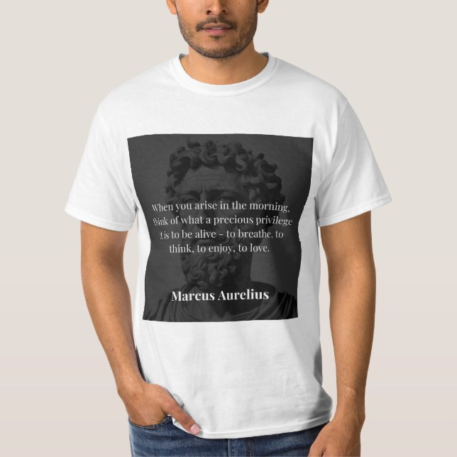 Marcus Aurelius's Morning Reflection T-Shirt (Front)