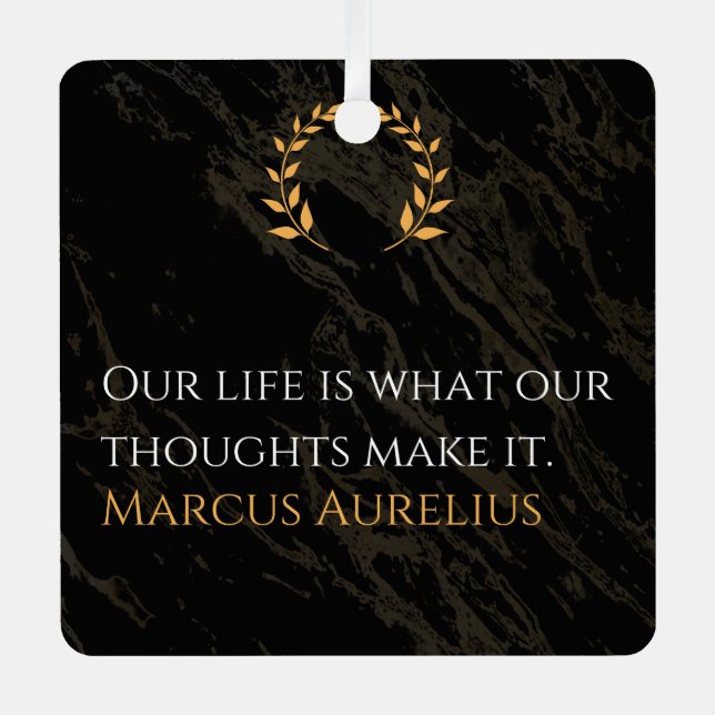 Marcus Aurelius's Truth: Shaping Life Metal Ornament (Front)