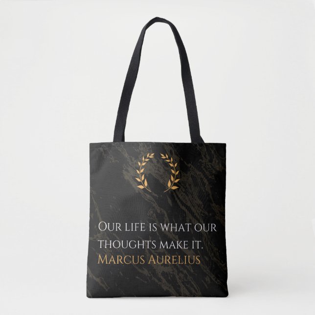 Marcus Aurelius's Truth: Shaping Life Tote Bag (Front)
