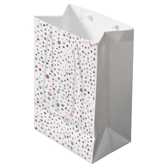 Marcus Confetti Watercolor Dots Gift Bag (Front Angled)