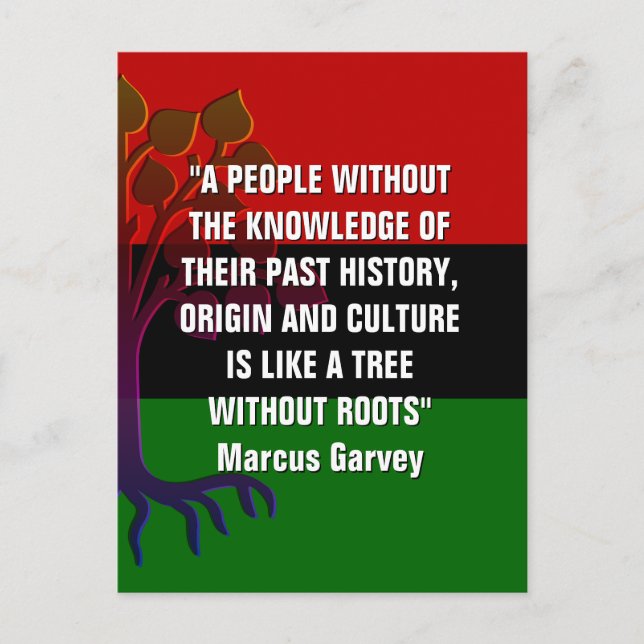 Marcus Garvey TREE SANS RACINE Carte postale (Devant)