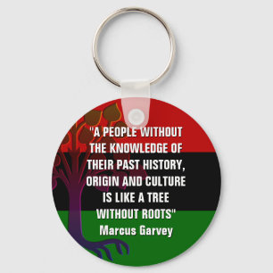 Marcus Garvey TREE WITHOUT ROOTS Keychain