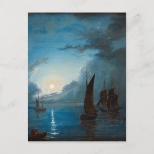 Marcus Larson hav-i-mansken-1848.water boat nature Postcard