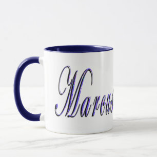 Marcus, Name, Logo, Blue Combo Coffee Mug. Mug
