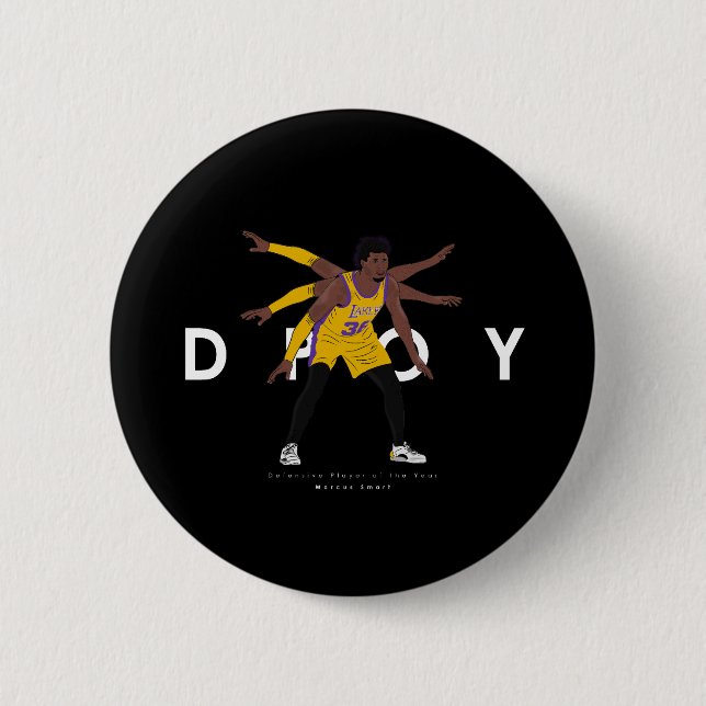 Marcus Smart DPOY | Los Angeles Lakers 2 Inch Round Button (Front)