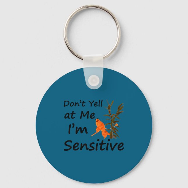 Marcus the worm don't yell at me i'm sensitive mem keychain (Front)