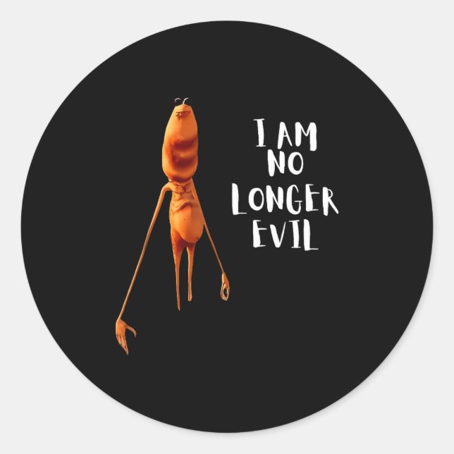 Marcus The Worm I Am No Longer Evil  Classic Round Sticker (Front)
