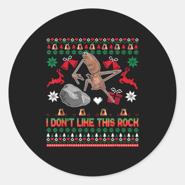 Marcus The Worm I Don't Like This Rock  Classic Round Sticker (Front)