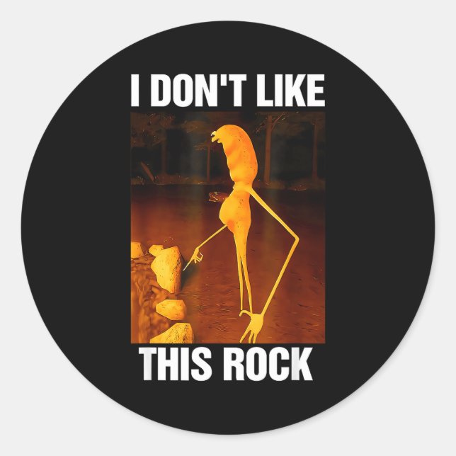 Marcus The Worm Meme Robert I Don't Like This Rock Classic Round Sticker (Front)