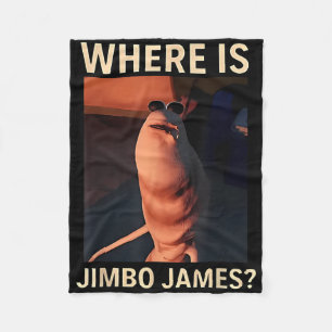 Marcus The Worm Where Is Jimbo James Funny Meme  Fleece Blanket