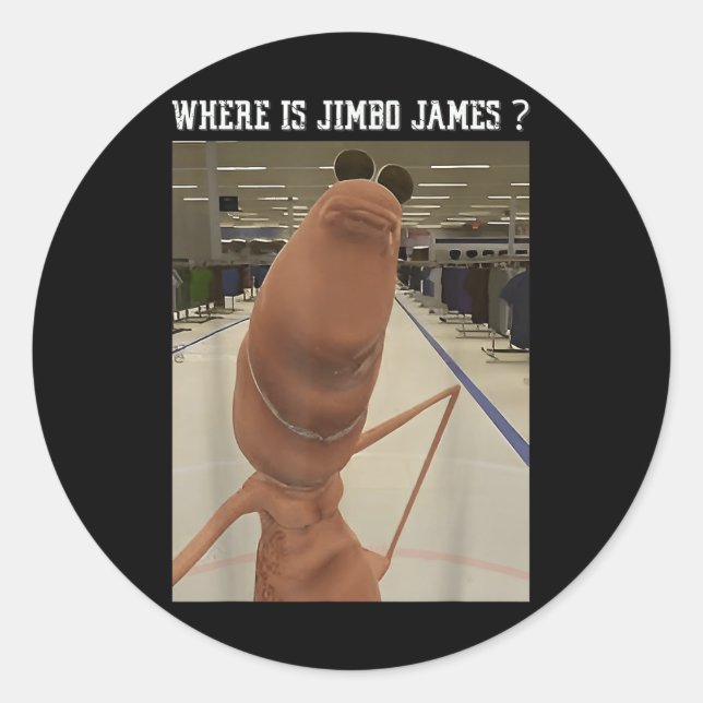 Marcus The Worm Where Is Jimbo James Meme  Classic Round Sticker (Front)