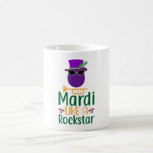 Mardi Comme Une Rockstar Typographie Café Mug
