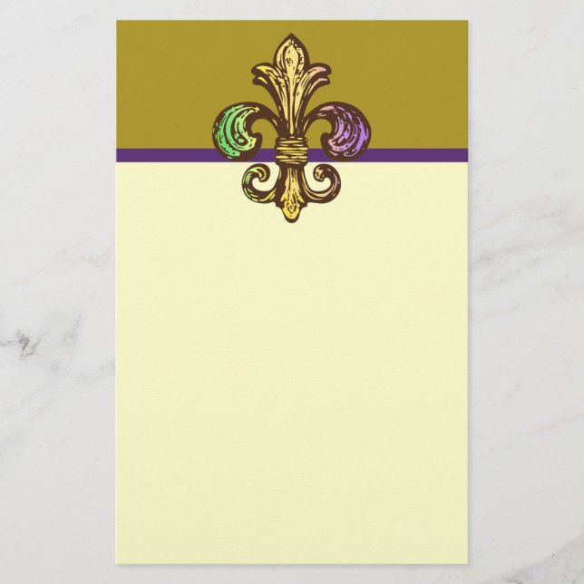 Mardi Fleur de Gras Stationery (Front)