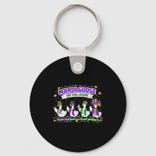 Mardi Goose Loose Coquette Geese Keychain