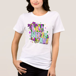 Mardi Goose T-Shirt – Funny Animal Mardi Gras Carn Tri-Blend Shirt