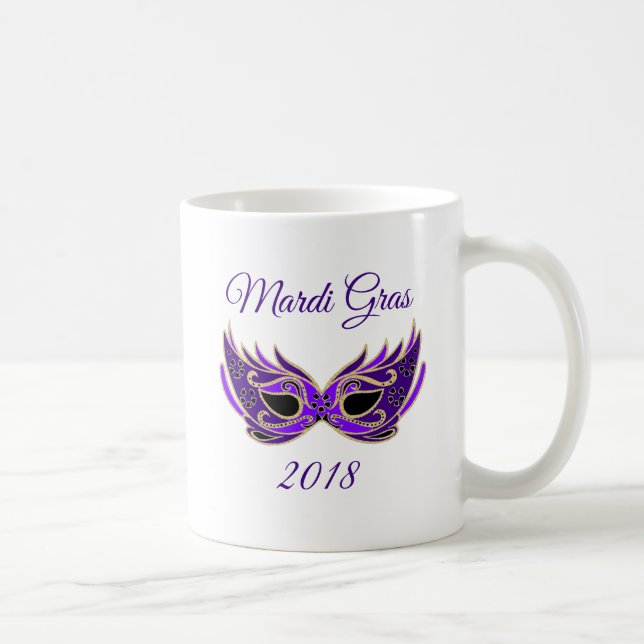 Mardi Gras 2018 Mask Coffee Mug (Right)
