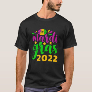 Mardi Gras 2022 Costume Mask Funny Parade Outfit T-Shirt