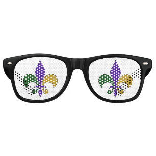 Mardi Gras 2023 Flamboyant Masquerade Celebration Retro Sunglasses
