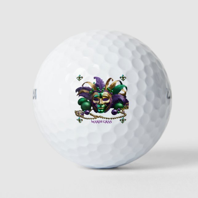 Mardi Gras 2024 Golf Balls (Front)