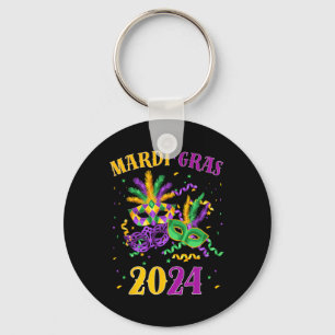 Mardi Gras 2024 Tee Carnival Mardi Gras 2024 Men W Keychain