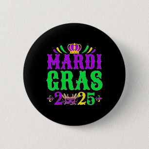 Mardi Gras 2025 Jester Costume Mardi Gras Family C 2 Inch Round Button