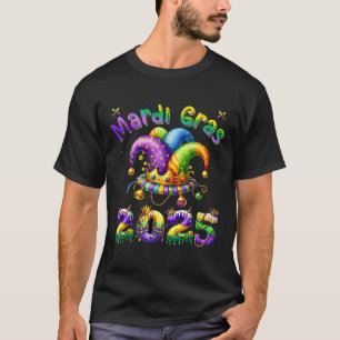 Mardi Gras 2025 Jester Outfit Kids Girls Boys Men  T-Shirt