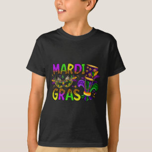 Mardi Gras 2025 Jester Outfit Kids Girls Boys Men T-Shirt