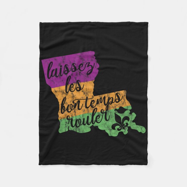 Mardi Gras 2025 Laissez Les Bon Temps Rouler New O Fleece Blanket (Front)