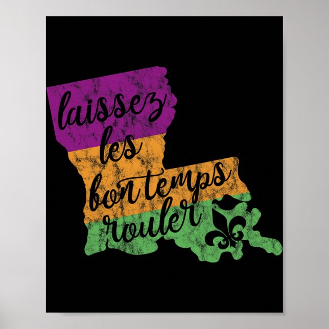 Mardi Gras 2025 Laissez Les Bon Temps Rouler New O Poster (Front)