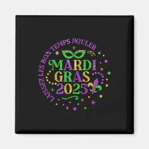 Mardi Gras 2025 Mask Feathers Mardi Gras Family Co Magnet