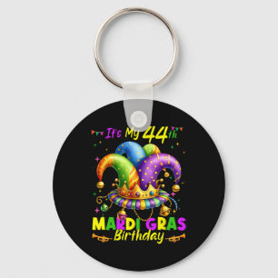 Mardi Gras 44th Birthday Fat Tuesday 44 Years Old Keychain