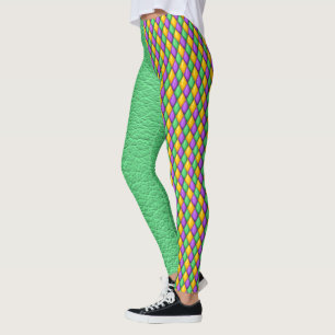 Mardi Gras 4 Diamonds Pop Fashion Leggings