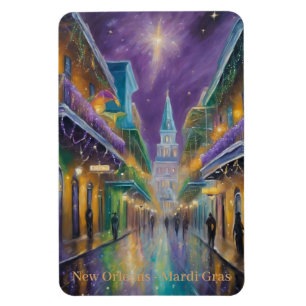 Mardi Gras 4 x 6 Add Text Memento Refrigerator Magnet