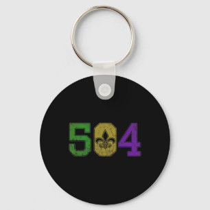 Mardi Gras 504 Nola New Orleans Louisiana La  Keychain