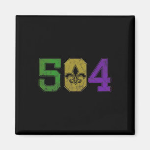 Mardi Gras 504 Nola New Orleans Louisiana La  Magnet