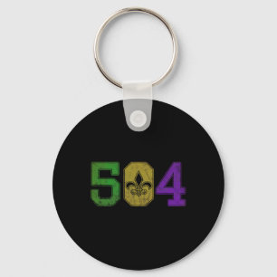 Mardi Gras 504 T Shirt Nola New Orleans Louisiana  Keychain