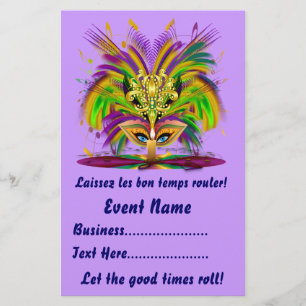 Mardi Gras 5.5" x 8.5"  Portrait Please View Notes Flyer