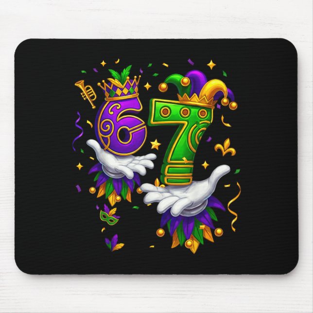 Mardi Gras 67 Funny Meme  Mouse Pad (Front)