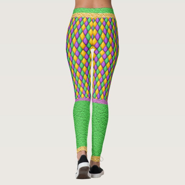 Mardi Gras 6 Diamants Pop Leggings mode (Dos)