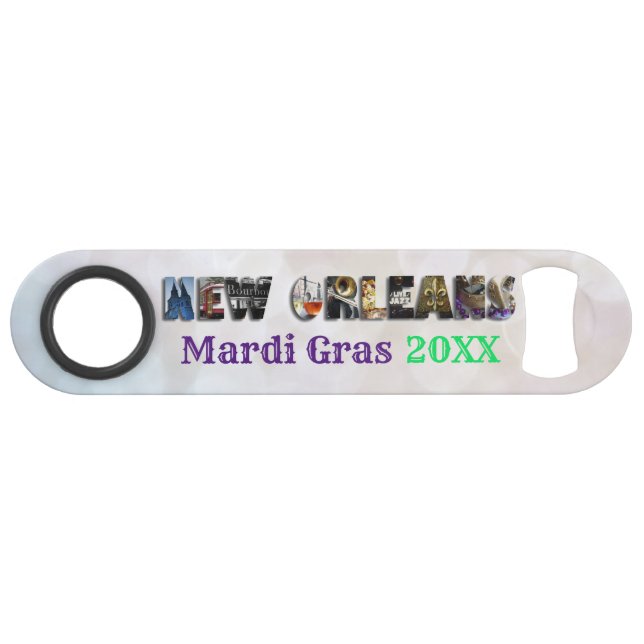 Mardi Gras Add Year New Orleans Nola Bar Key (Front (Horizontal))