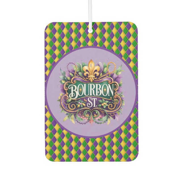 Mardi Gras Air Freshner Freshener (Front)