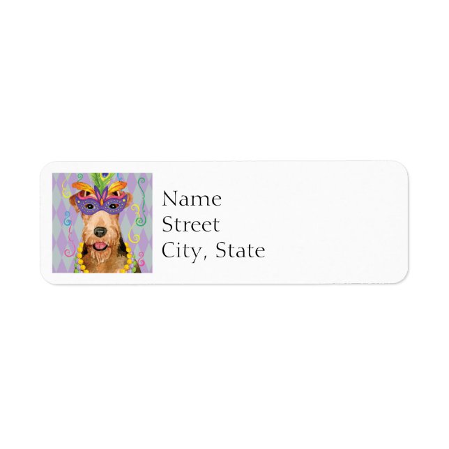 Mardi Gras Airedale (Front)