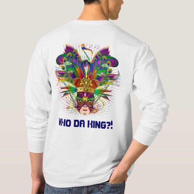 Mardi Gras All Styles Men Light View Notes Please T-Shirt (Back)