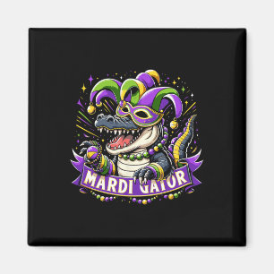 Mardi Gras Alligator Celebration Mardigator  Magnet