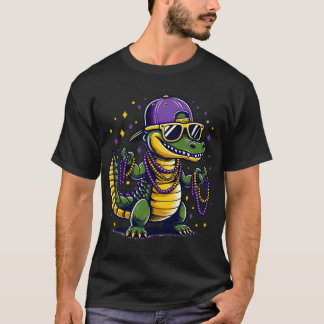 Mardi Gras Alligator Crocodile Costume T-Shirt
