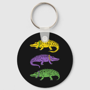 Mardi Gras Alligator Funny Men Mardi Gras Kids  Keychain