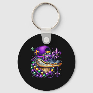 Mardi Gras Alligator Mardigator Crocodile Kids Boy Keychain